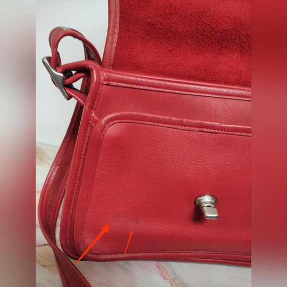 Vintage Coach Rambler's Legacy 9061 Red Nickel Hardware - Picture 13 of 16